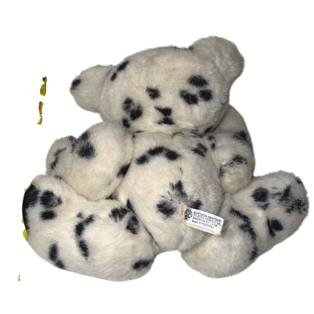 Steven Smith Stuffed Animals Dalmatian Dog Plush White Black Spotted Vintage